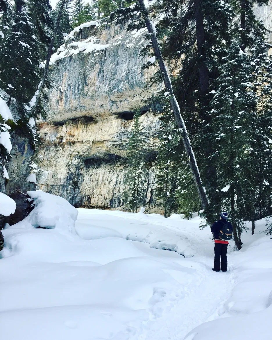 Snowshoe in canyon 